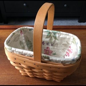 Longaberger small basket with handle & protector